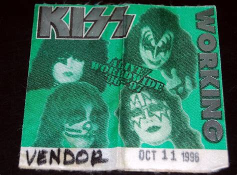 KISS Band Worldwide Reunion Tour Vendor MerchBooth Concert Pass ...