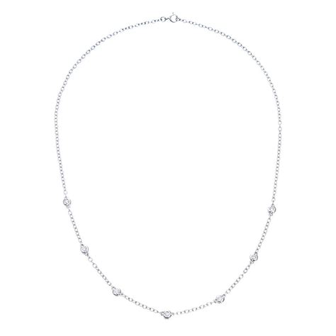 Sparkld 9ct White Gold 033ct Diamond Necklace Sparkld From Personal