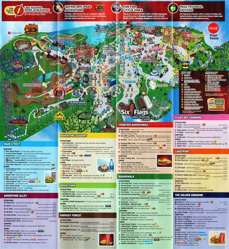 Great Adventure History 2016 Theme Park Map