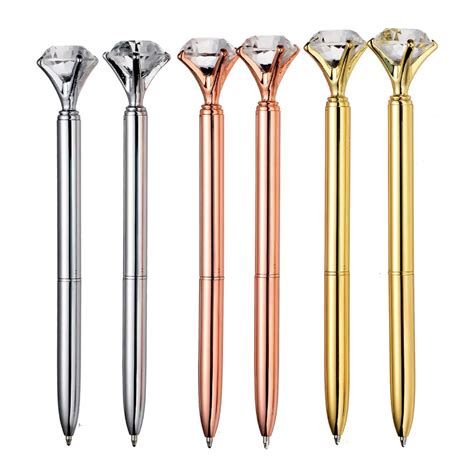 New Big Diamond Metal Ball Pen Business Ball Diamond Metal Ball Pen