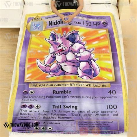 HOT Pokemon Nidoking Evolutions Fleece Blanket Express Your Unique Style With BoxBoxShirt