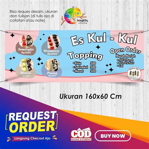 Jual Spanduk Banner X Es Kul Kul Topping Custom Shopee Indonesia