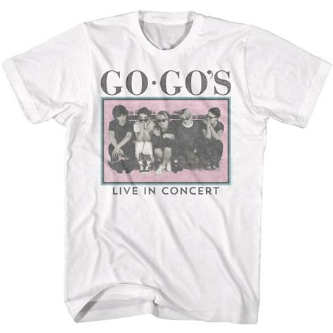 The Go Gos Live In Concert White Adult T Shirt Walmart Business Supplies