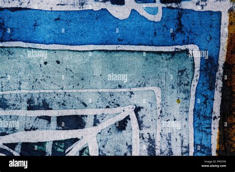 Geometry Hot Batik Background Texture Handmade On Silk Abstract