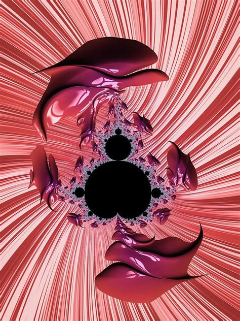 Wild And Crazy Fractal Mandelbrot Set Red And Black By Matthias Hauser