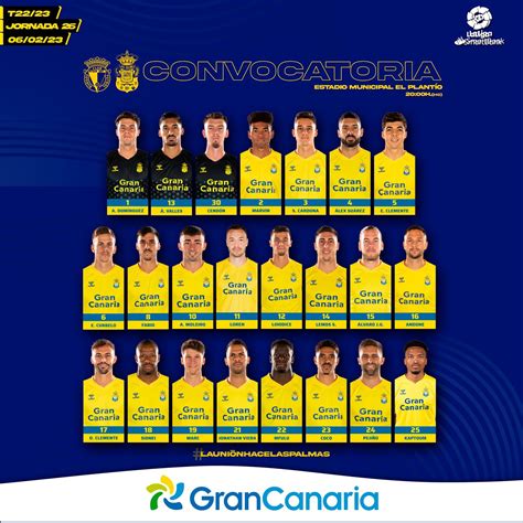 Lista de 23 convocados para el choque ante el Burgos | udlaspalmas.NET