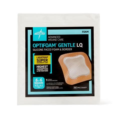 Optifoam Gentle LQ Silicone Foam Dressing 6x6 1Ct