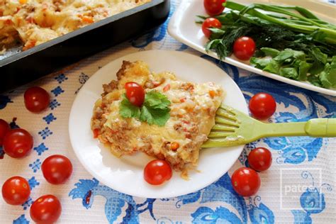 Лазанья мясная с помидорами - рецепт с фотографиями - Patee. Рецепты