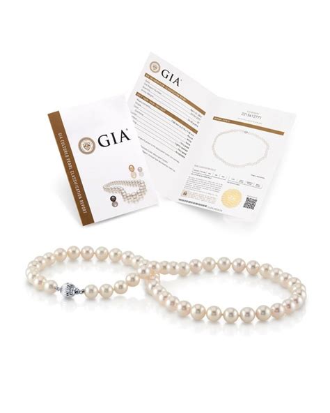 8 5 9 0mm Japanese Akoya White Pearl Necklace Aaa Quality