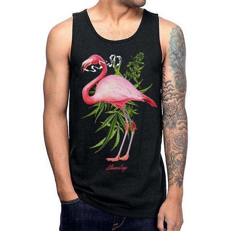 Mens Pink Flamingo Tank Stonerdays