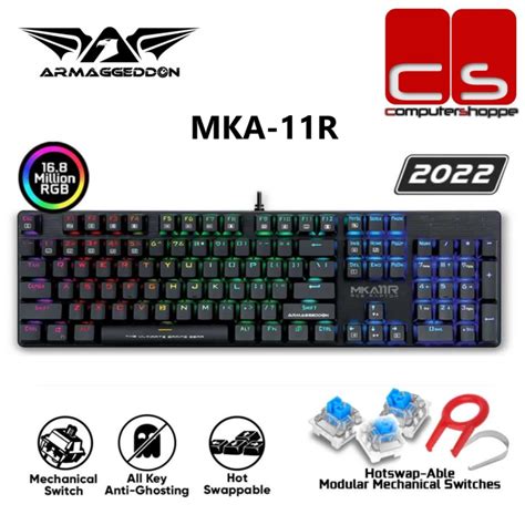 Armaggeddon Mka R Rgb Raptor Blue Switch Mechanical Gaming Keyboard