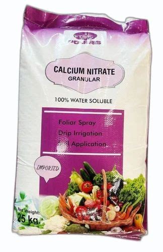 Granules Calcium Nitrate Granular Fertilizer Pp Sack Bag Kg At Rs