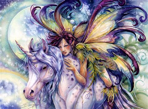 Download Watercolor Wings Colorful Unicorn Fantasy Fairy Hd Wallpaper