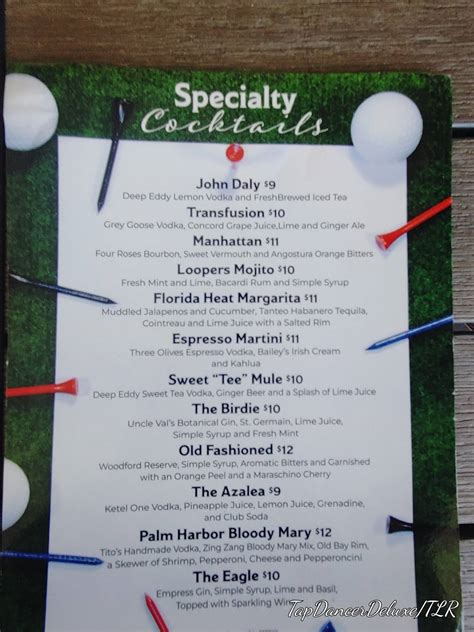 Menu At Loopers Par Grille Restaurant Palm Coast