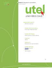 Eficiencia Laboral tarea 2 docx Unidad 2 Búsqueda de oportunidades