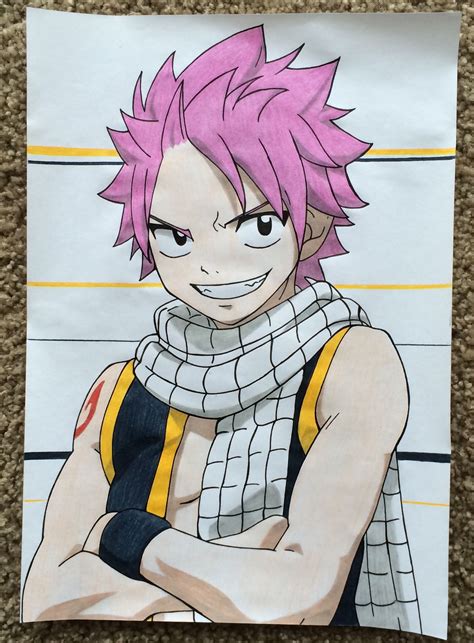 Natsu Dragneel Draw With Faber Castell Coloured Pencils