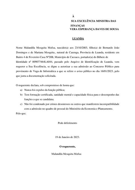 O Que é Um Requerimento