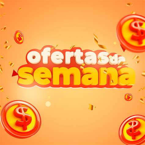 Ofertas da Semana Selo 3D Para Composição PSD Editável download Designi