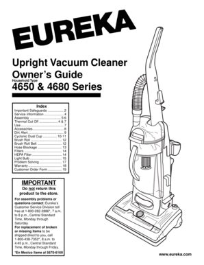 Fillable Online Upright Vacuum Cleaner Fax Email Print Pdffiller