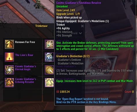 Patch Ptr Build Pvp Trinket Tuning New Cc Immunity Trinkets