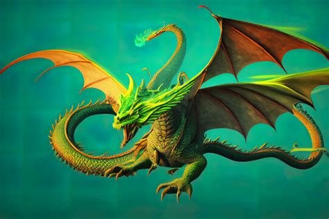 Green Dragon Flying