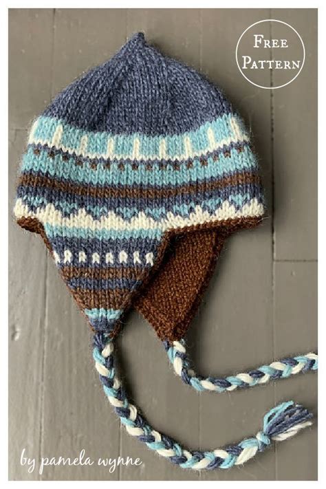 Fair Isle Earflap Hat Free Knitting Pattern Knitting Patterns Free