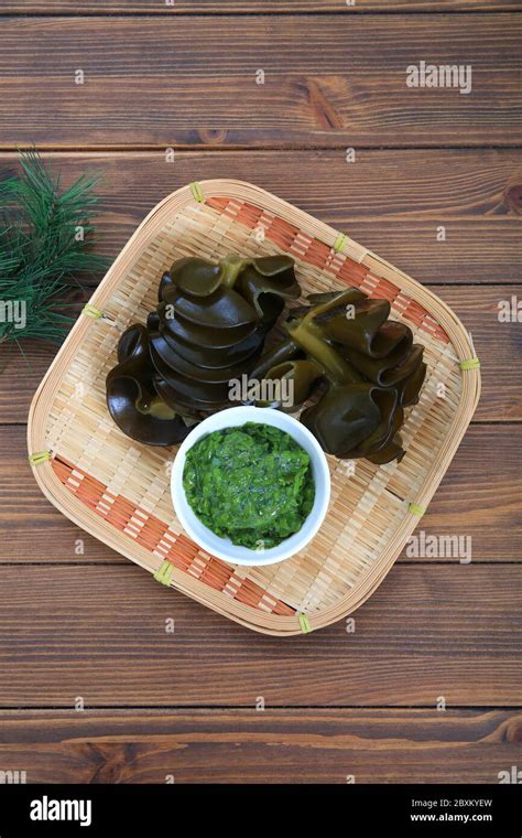 Mekabu Part Of Wakame Seaweed Stock Photo Alamy