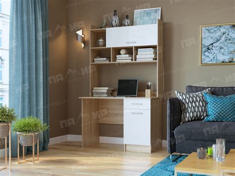 Купить Стол компьютерный ПКС-2 ЛДСП дуб сонома-белый глянец в интернет ...