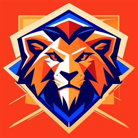 Premium Vector Sleek Lion Head Emblem For Apparel