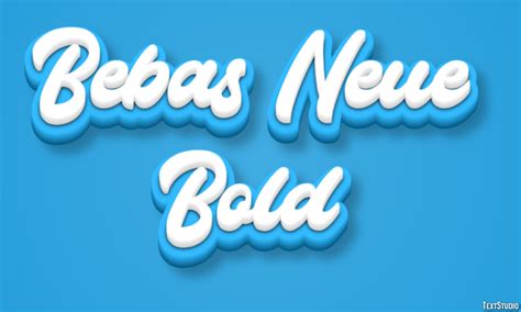 Bebas Neue Bold Text Effect And Logo Design Font