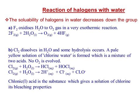 Halogens Edexcel New Specification Application Of Core Principles Ppt