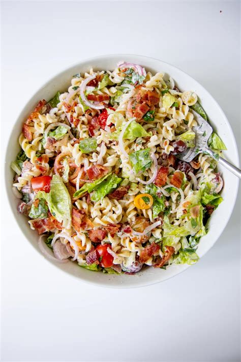 Ranch Blt Pasta Salad Recipe Gluten Free Option Wholefully