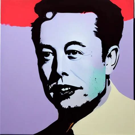 Elon Musk Artistic Acrylic Painting In The Style Of Stable Diffusion