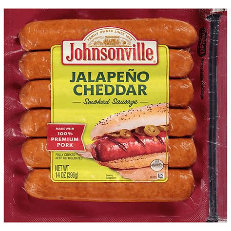 Johnsonville Smoked Sausage Jalapeno Cheddar 14 Oz Brats Sausages