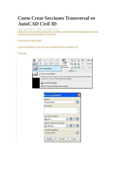 Docx Como Crear Secciones Transversal En Autocad Civil D Pdfslide Net