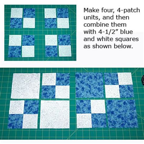 Learn How To Sew An Easy Double Four Patch Quilt Block Pattern Quilts