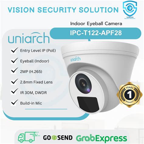 Jual Uniarch By UNVIPC T122 APF28 2MP Kamera CCTV IP Indoor H 265 Audio