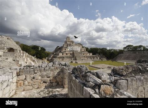 Foto Panor Mica De Las Pir Mides Mayas De Edzna En Campeche En M Xico