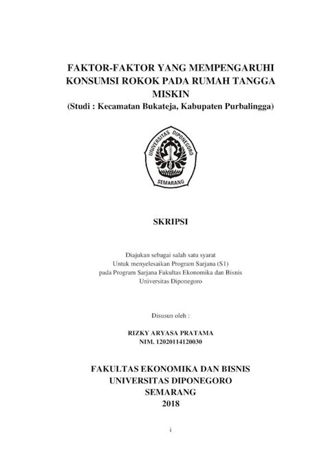 PDF FAKTOR FAKTOR YANG MEMPENGARUHI Eprints Undip Ac Id 63678 1 05