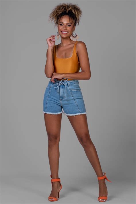 Shorts Jeans Hot Pants Cinto Geração Moderna