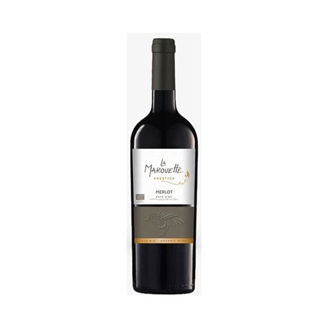 Vin Rouge IGP Pays D OC La Marouette Merlot Prestige 75cl