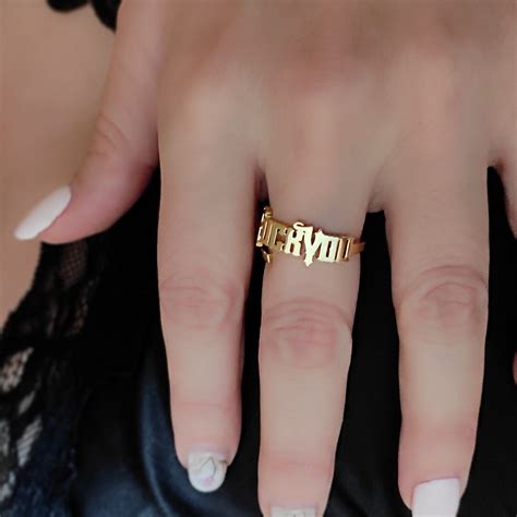 Goth Fuck Ring Gold Fuck You Open Band Silver Fuck Off Jewelry Divorce Gift Knuckle Ring