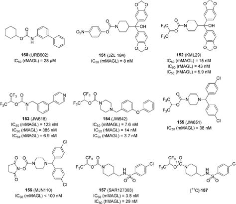 Structures Of Representative Carbamate Based Magl Inhibitors