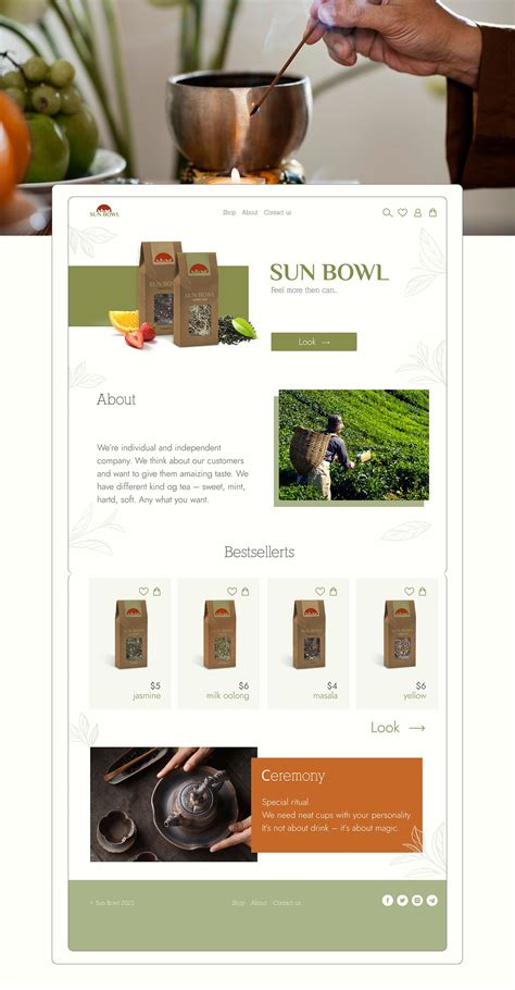 Ecommerce website tea shop | UX UI in 2025 | Tea website, Tea shop