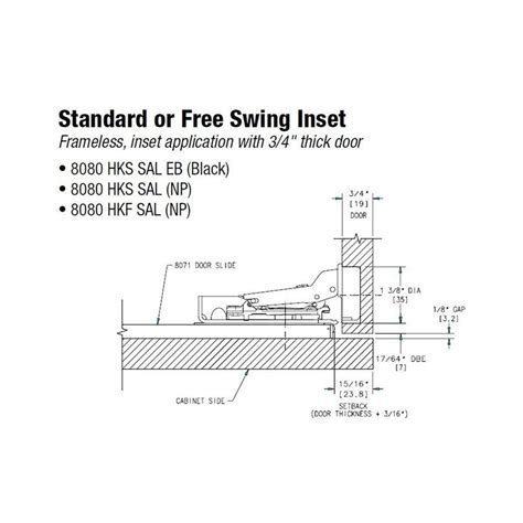 Knape And Vogt Hkl Sal Eb Kv Self Closing Mm Bore Partial