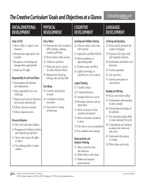 Creative Curriculum Objectives Printable Complete With Ease AirSlate