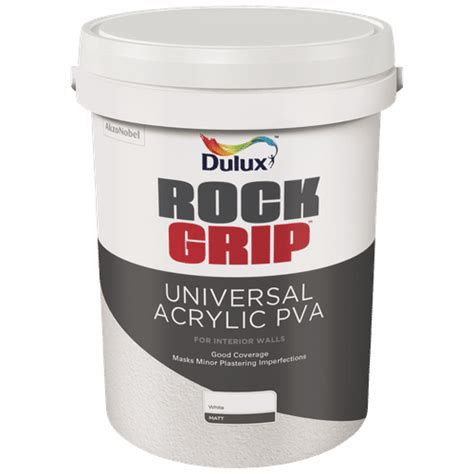 Zim Zone Dulux Rockgrip Universal Acrylic Pva White 20lt Paint