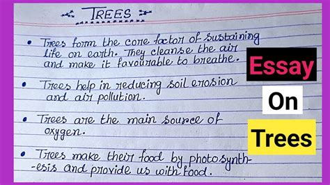 Importance Of Trees Essay On Trees 10 Lines Essay Benefits Of