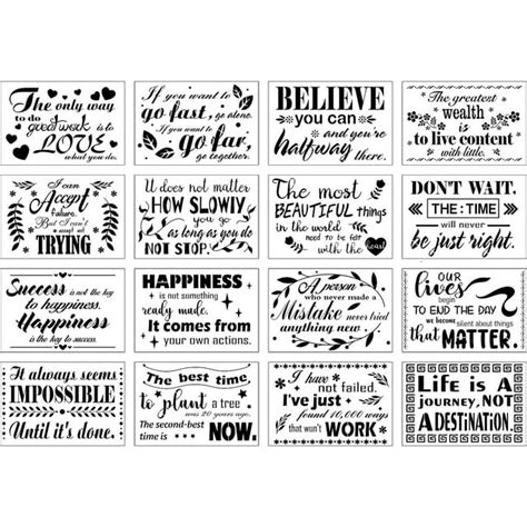 Ootsr 12 Sheets Motivational Quotes Wall Stickers Large Removable Peel