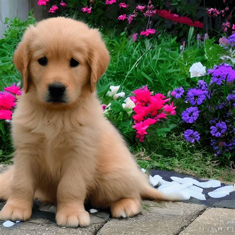 Golden Retriever Puppy Graphic · Creative Fabrica